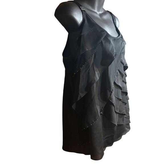 Lane Bryant Black Layered Tank Top Blouse Size 18 dressy layer - Picture 4 of 9